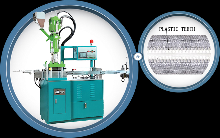 Fuldt Auto Zipper Chain Produktion Process Machinery For Plastic